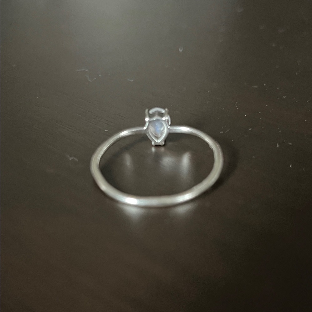 Silver Moonstone Ring sz 12 - Picture 4 of 7